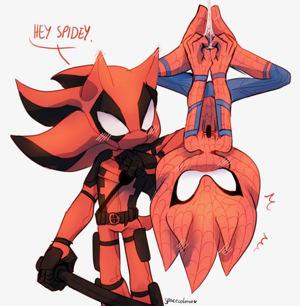Deadpool Shadow The Hedgehog Sonic The Hedgehog Spider Man Character By Spacecoloni