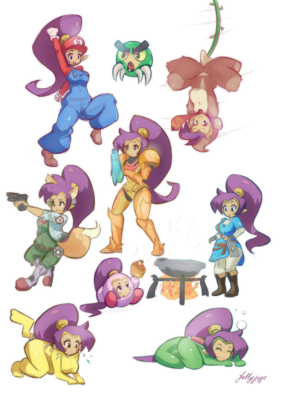 Fox Mccloud Kirby Link Mario Samus Aran Shantae By Jellyjig