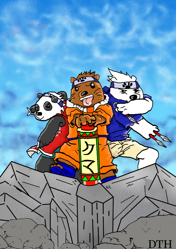 Grizzly Wbb Ice Bear Naruto Uzumaki Panda Wbb Sakura Haruno Sasuke Uchiha By Charlielizardon Artis