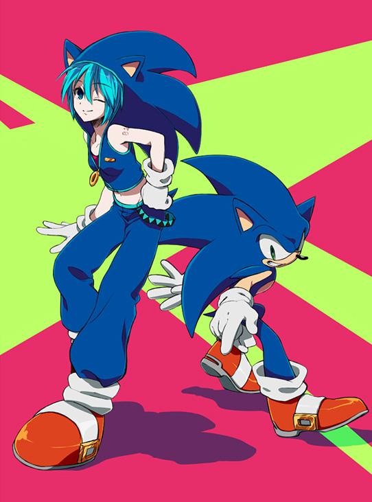 Hatsune Miku Sonic The Hedgehog By Root8bea