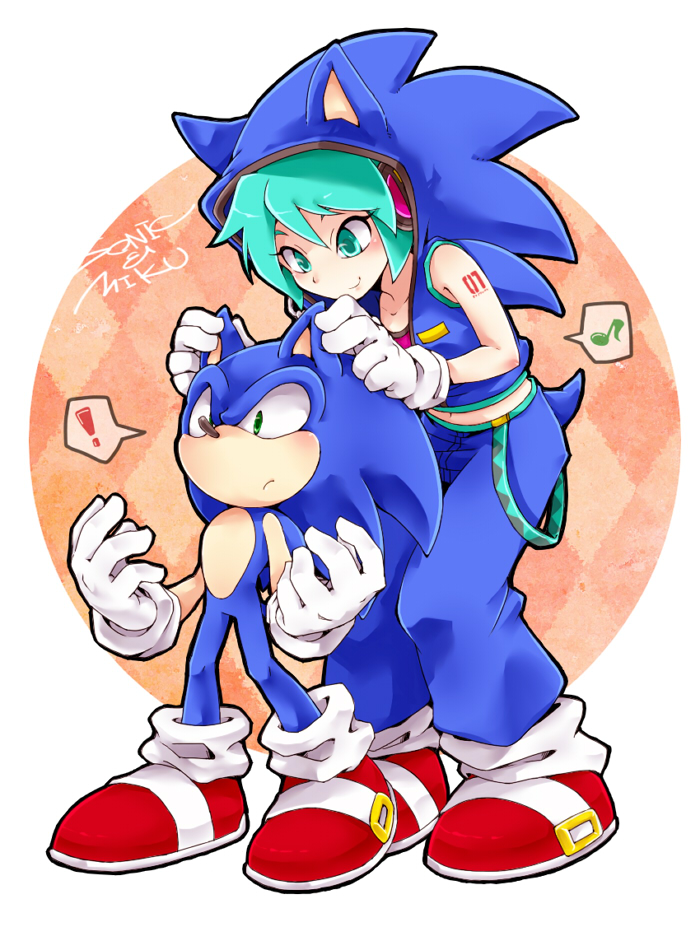 Hatsune Miku Sonic The Hedgehog By Wantak