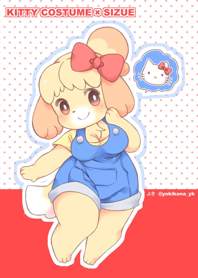 Hello Kitty Character Isabelle Animal Crossing By Yokikana Y