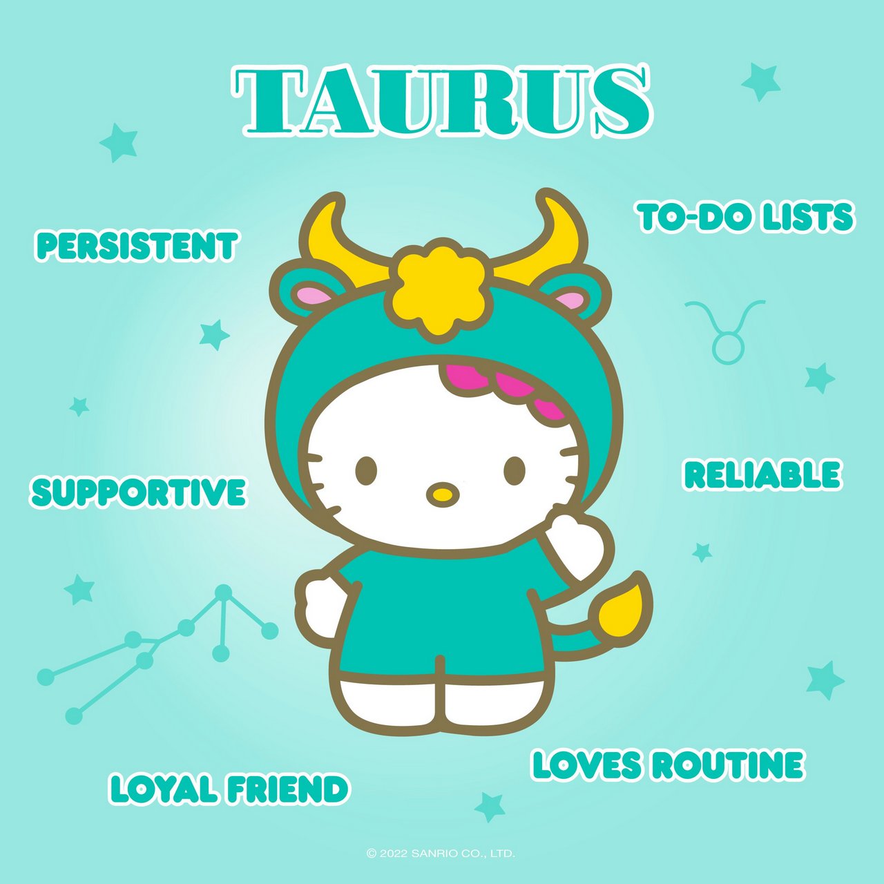 Hello Kitty Character Taurus Zodiac Artis
