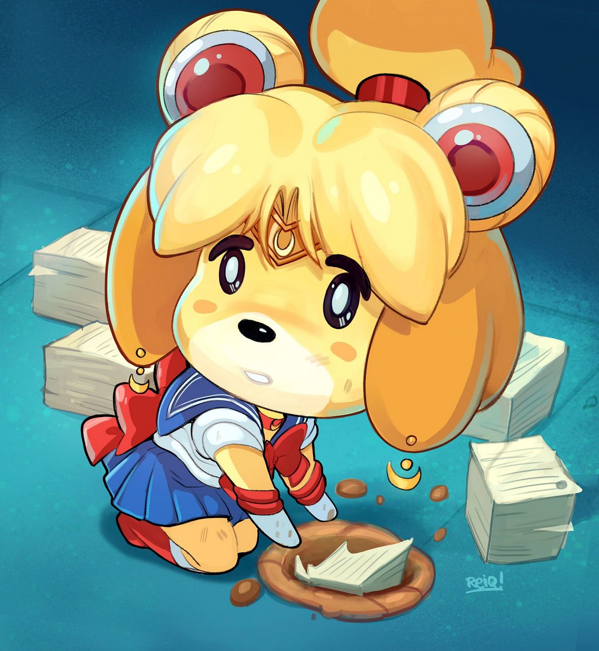 Isabelle Animal Crossing By Rei