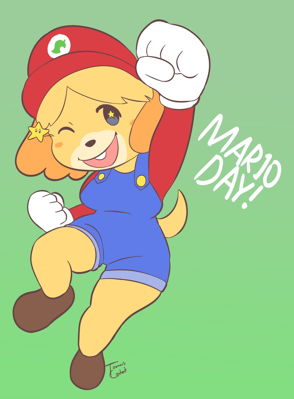 Isabelle Animal Crossing Mario By Toonarsconten