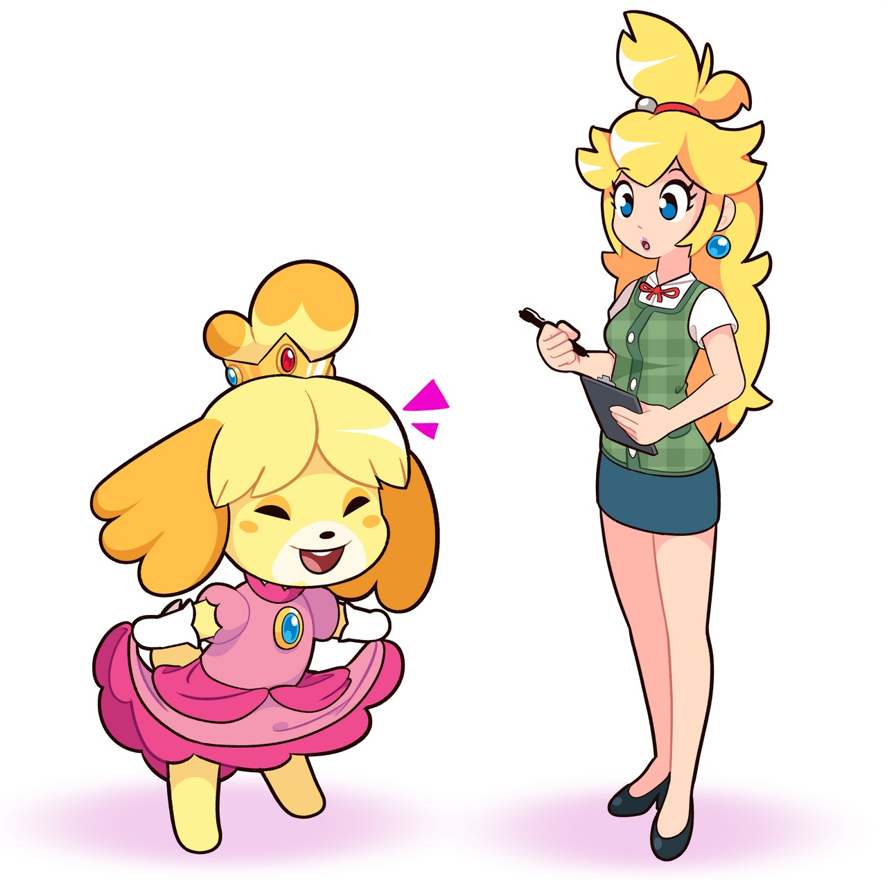 Isabelle Animal Crossing Princess Peach By Starman J