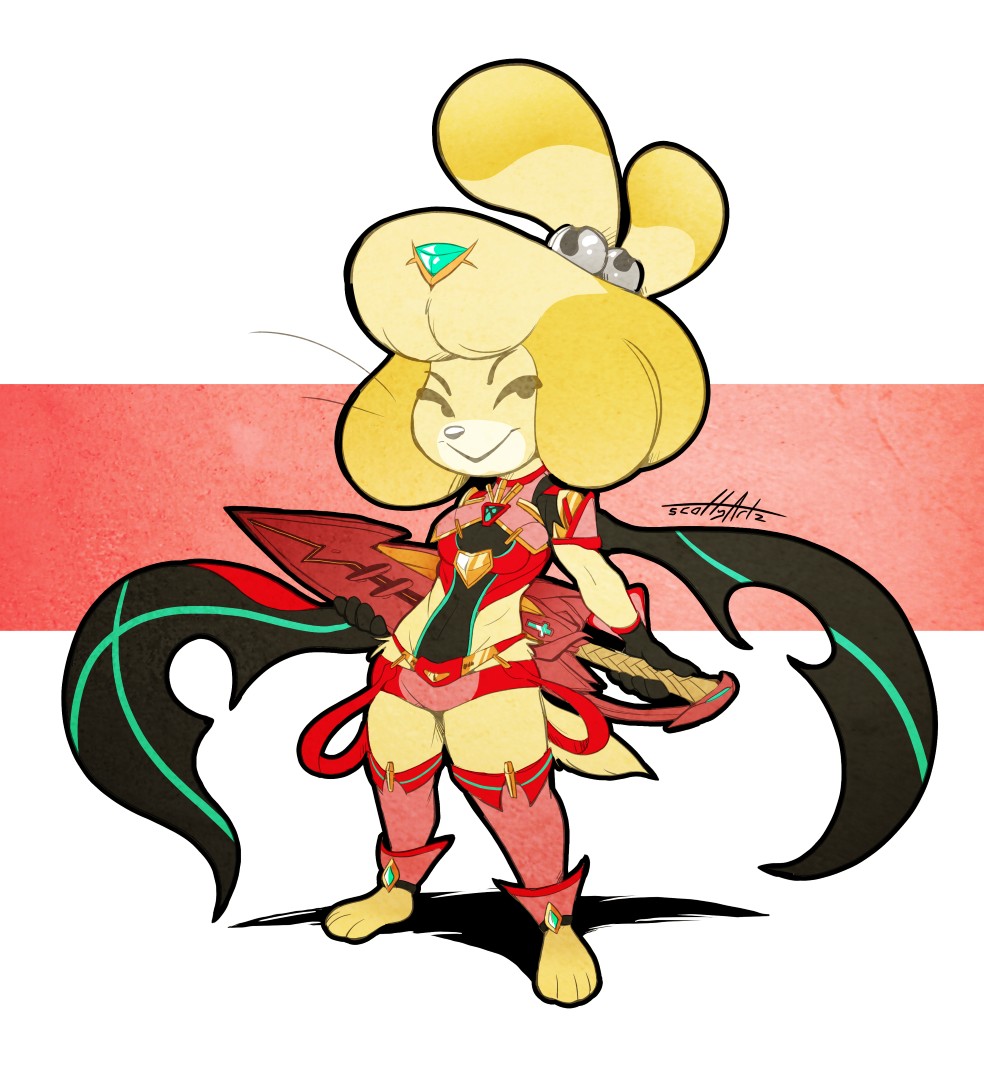 Isabelle Animal Crossing Pyra Xenoblade By Scottythema