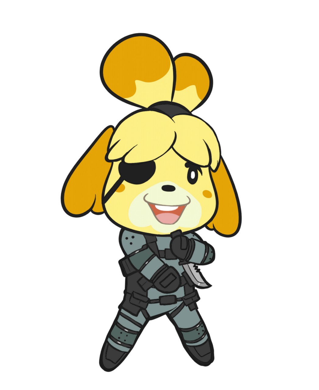 Isabelle Animal Crossing Solid Snake By Reverse Foo