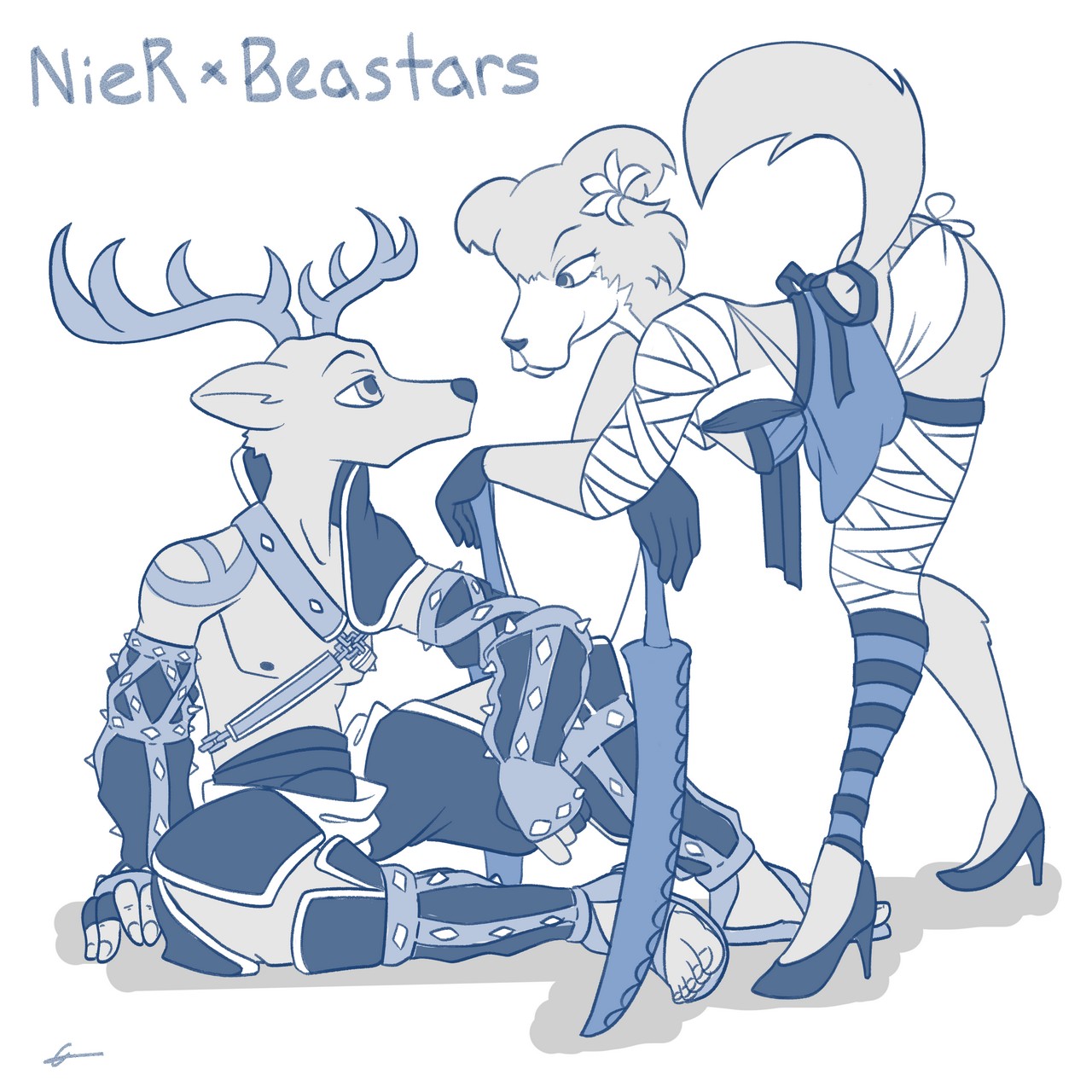 Juno Beastars Kaine Nier Louis Beastars Nier Character By Bestteamake