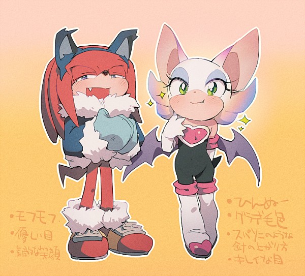 Knuckles The Echidna Rouge The Bat By Aoki631