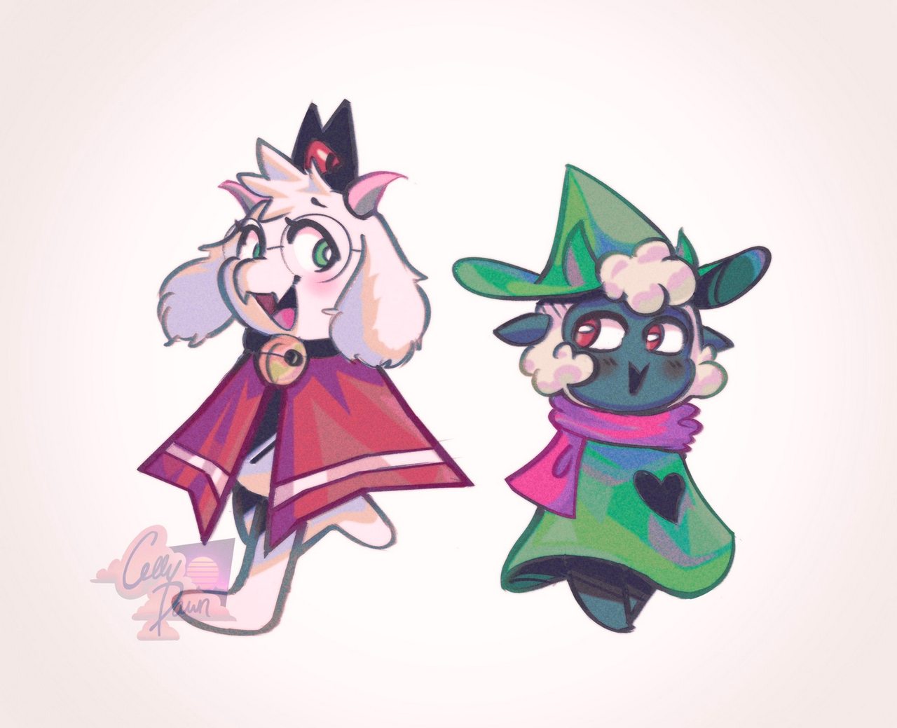 Lamb Cult Of The Lamb Ralsei Red Crown Cult Of The Lamb By Cellydaw