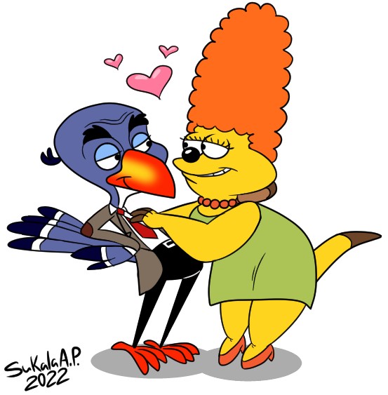 Marge Simpson Mr Bean Rowan Atkinson Timon S Ma Zazu By Sukala A