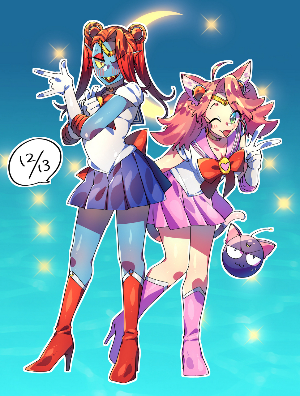 Mew Mew Undertale Sailor Moon Character Undyne By Pugthe2r