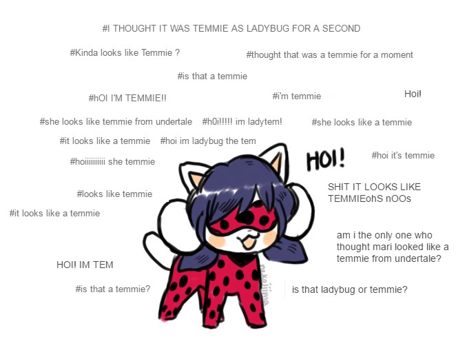 Miraculous Ladybug Character Temmie Undertale By Nekojiim