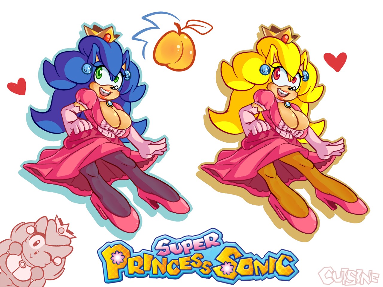 Princess Peach Sonic The Hedgehog Super Sonic By Missphas