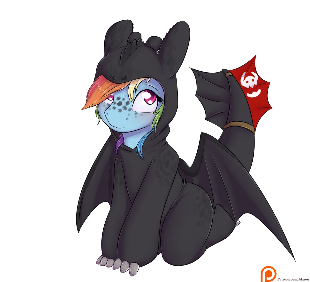 Rainbow Dash Mlp Toothless By Alaso