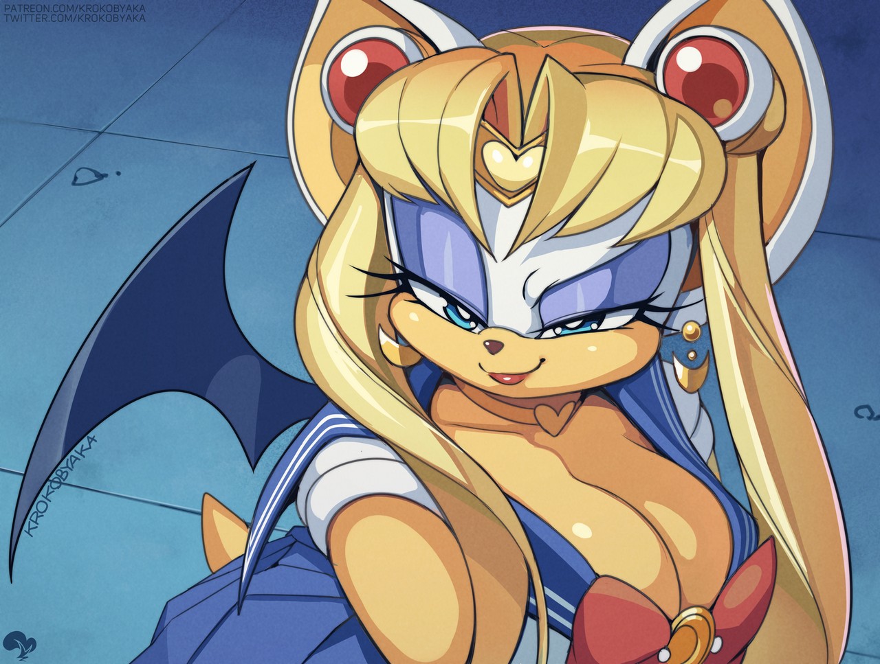 Rouge The Bat Sailor Moon Character By Krokobyak