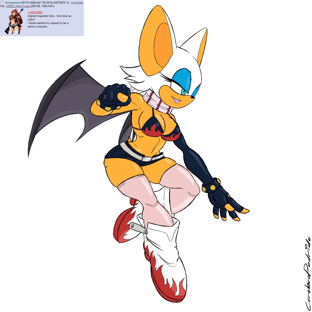 Rouge The Bat Yoko Littner By Colo Sirzeb