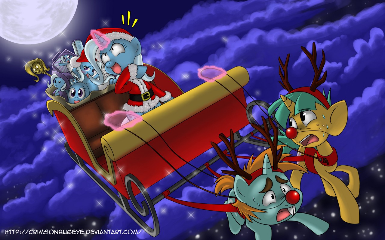 Rudolph The Red Nosed Reindeer Snails Mlp Snips Mlp Trixie Mlp By Crimsonbugey