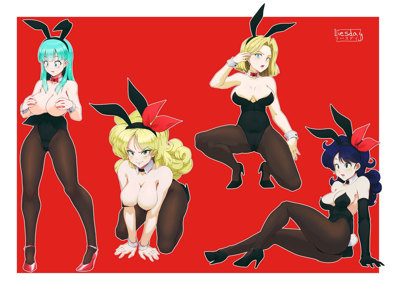Bulma Android 18 And Launch In Bunny Suits Ledy Dragon Ball Z Thighdeolog