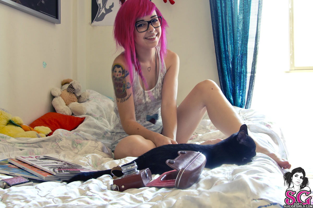 Camera Cat And Pink Hair Cospla