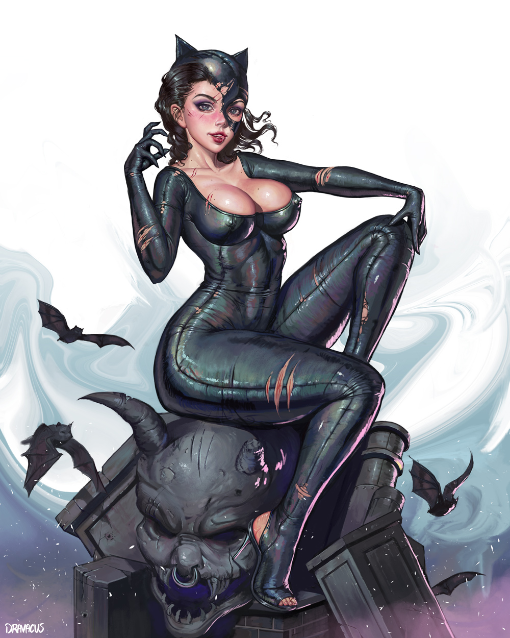 Catwoman Dc Comics Dravacus Thighdeolog