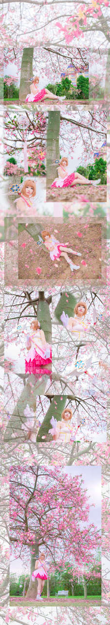 Chuck Magic Card Girl Cherry Cc Article Cherry Blossom Combat Clothing