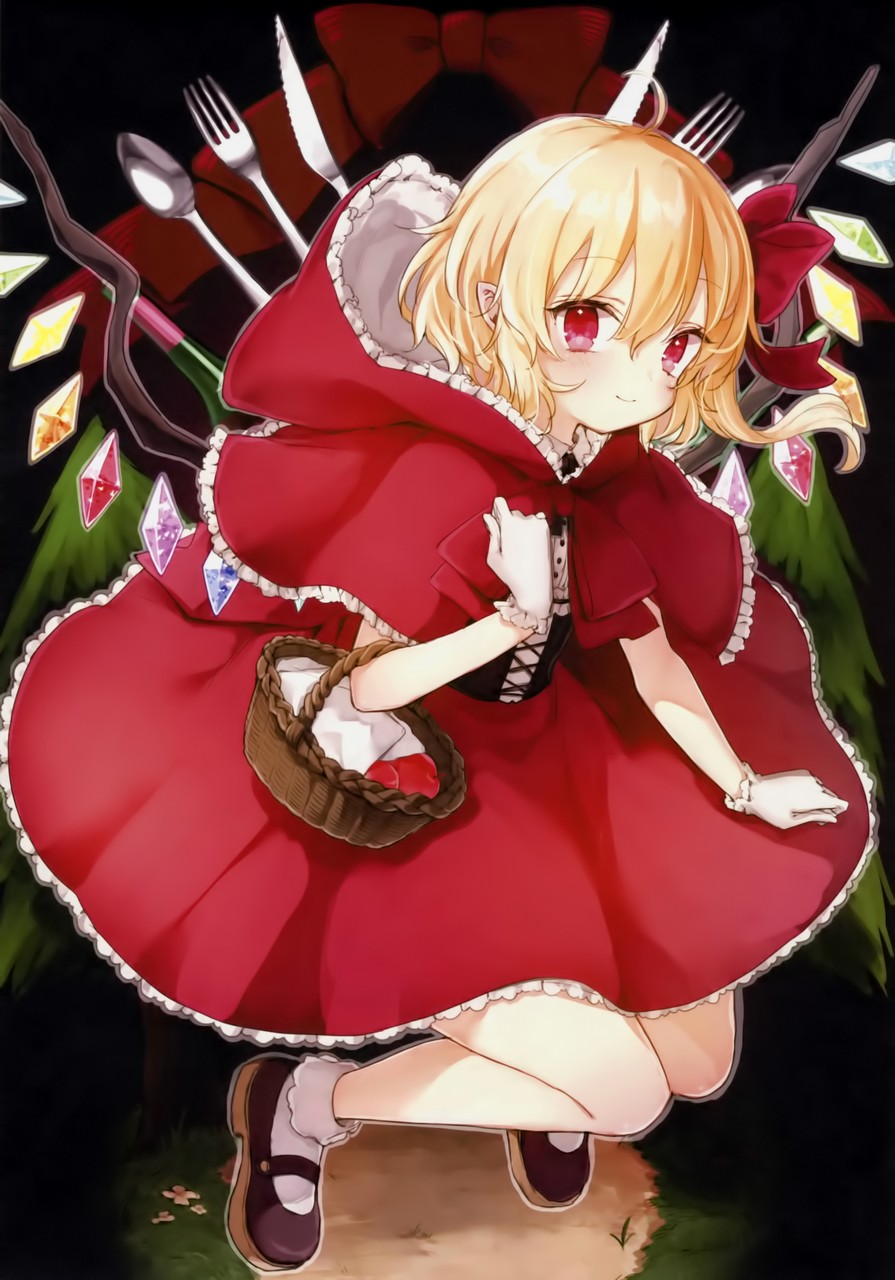 Flandre Scarlet Little Red Riding Hood Character By Honota