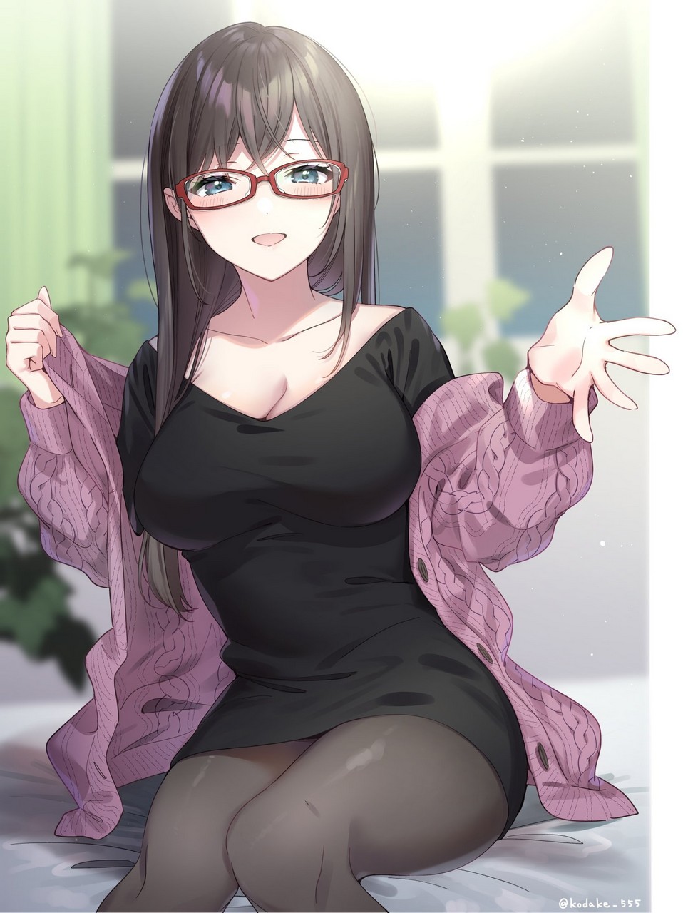 Glasses Sweater Tights Thighdeolog