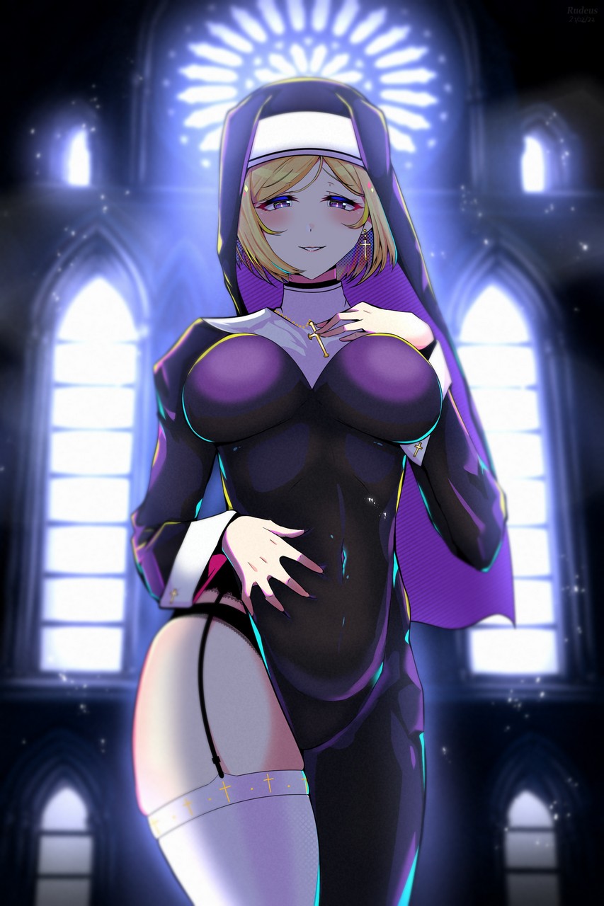 Hololives Aki In A Nun Outfit For The Lost Lambs Thighdeolog