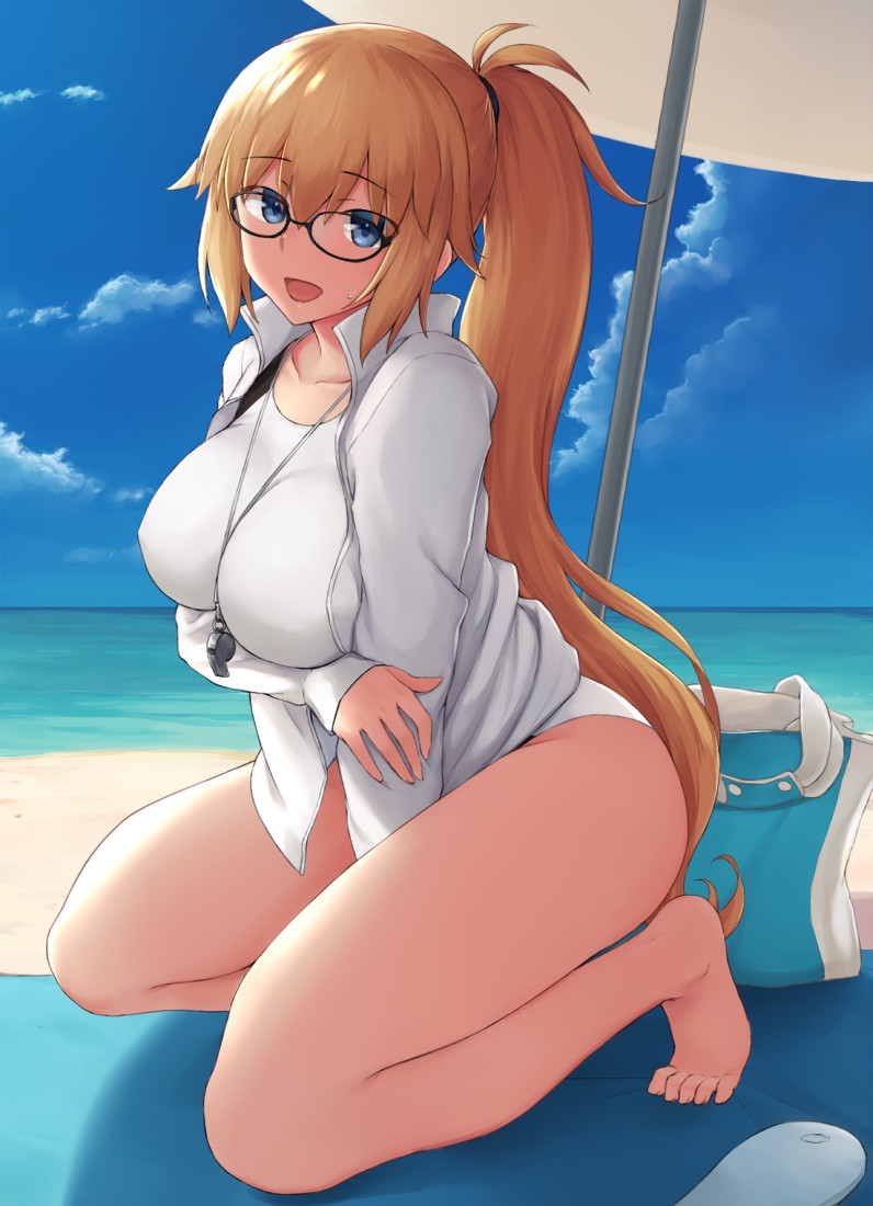 Jeanne Beach Day Fate Grand Order By Cold Soda Thighdeolog