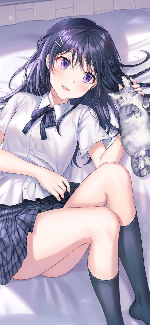Mai Chilling With A Cat Thighdeolog