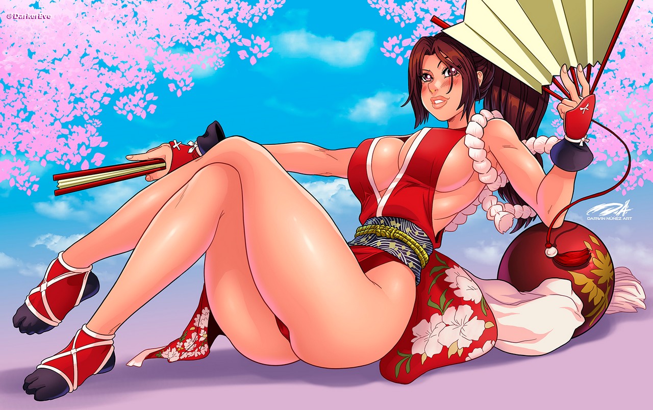 Mai Shiranui Darkereve The King Of Fighters Thighdeolog