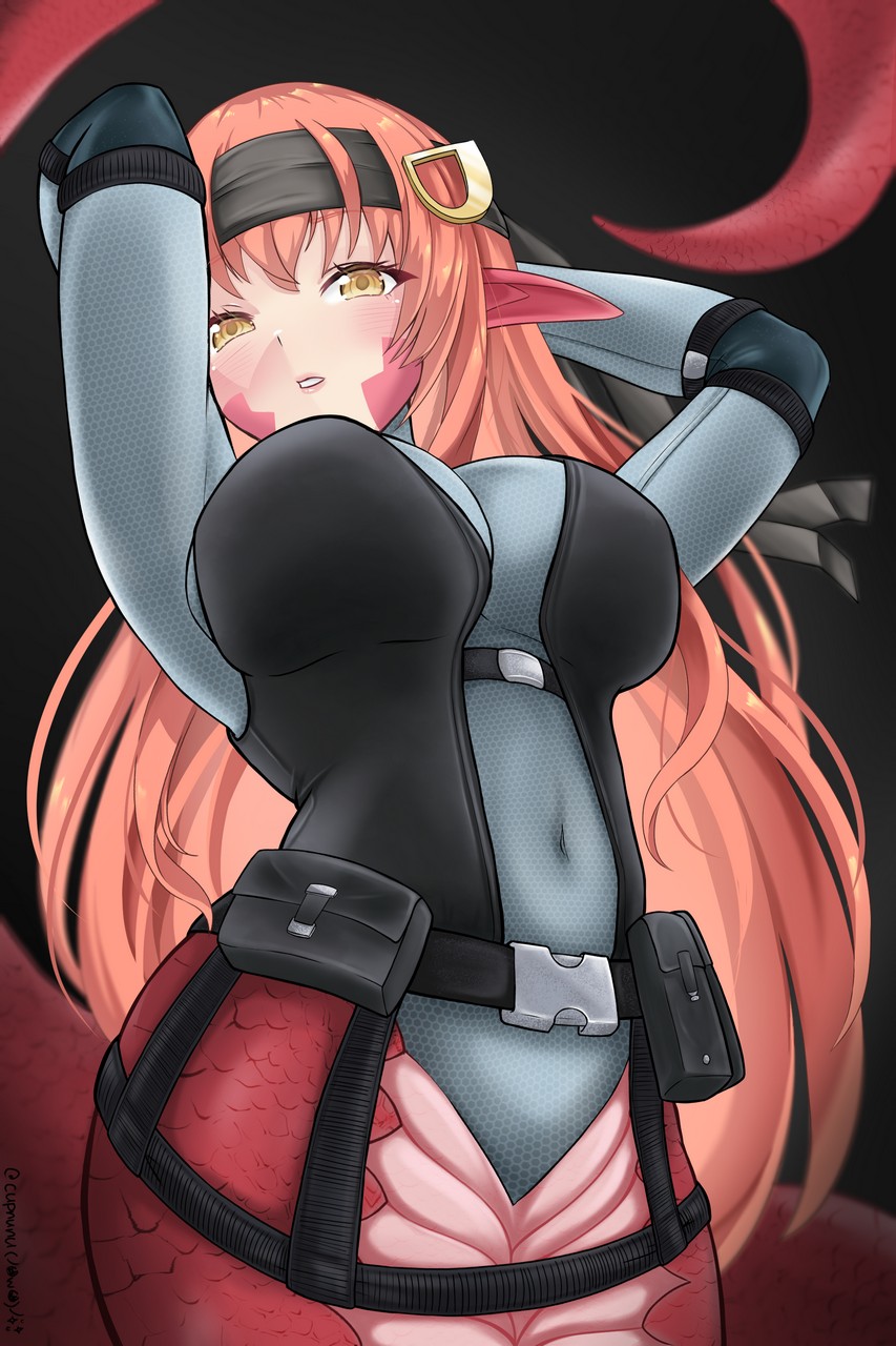 Miia Monster Musume Solid Snake By Cupnun