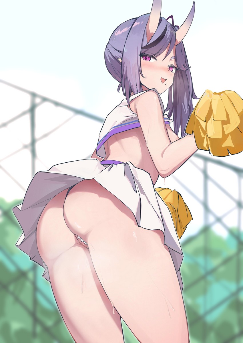 Mikoto Cheering In Her Pearl Thong Thighdeolog