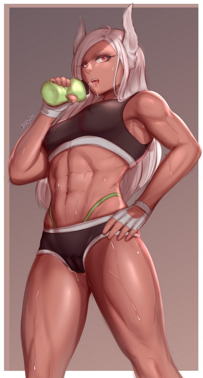 Miruko Taking A Breather By Bzzt Thighdeolog