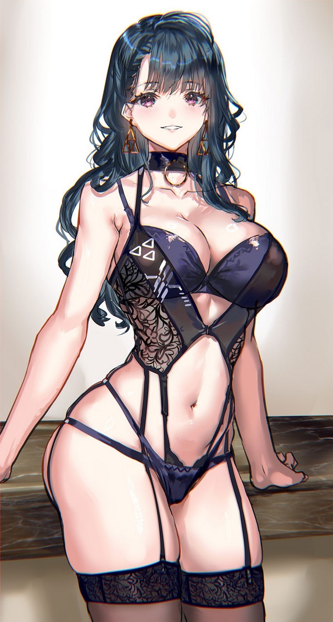 Navy Blue Lingerie Thighdeolog