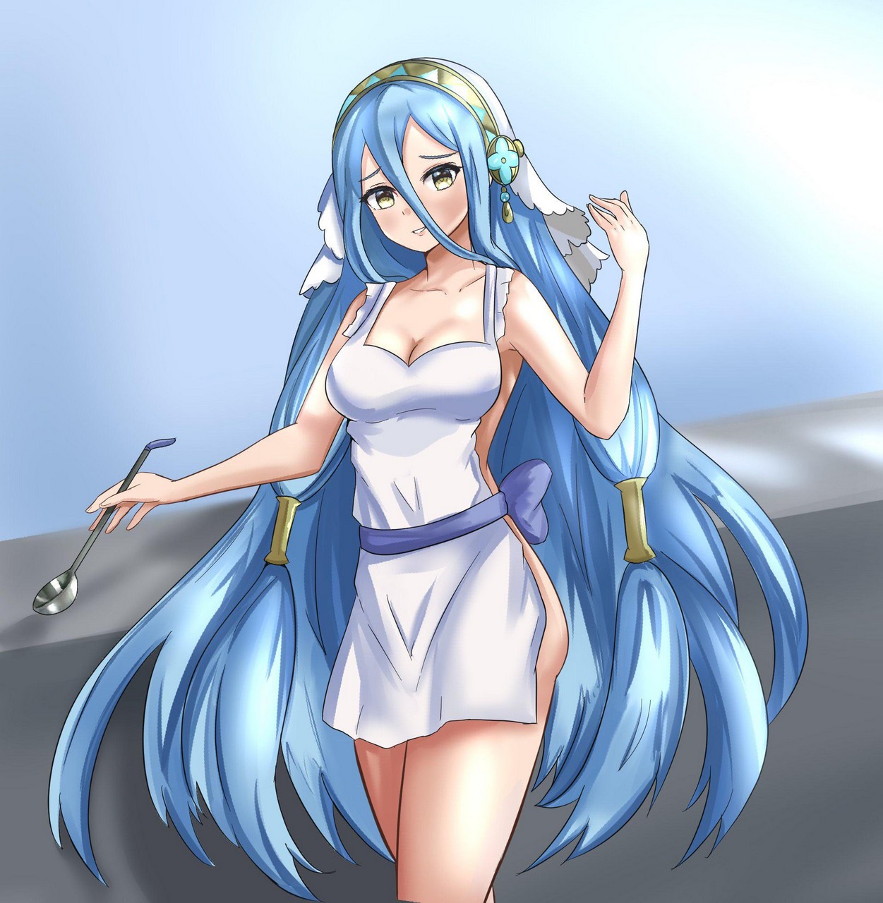 Nude Apron Azura Still Shows Off Her Thighs Commission By Zipperqr Thighdeolog