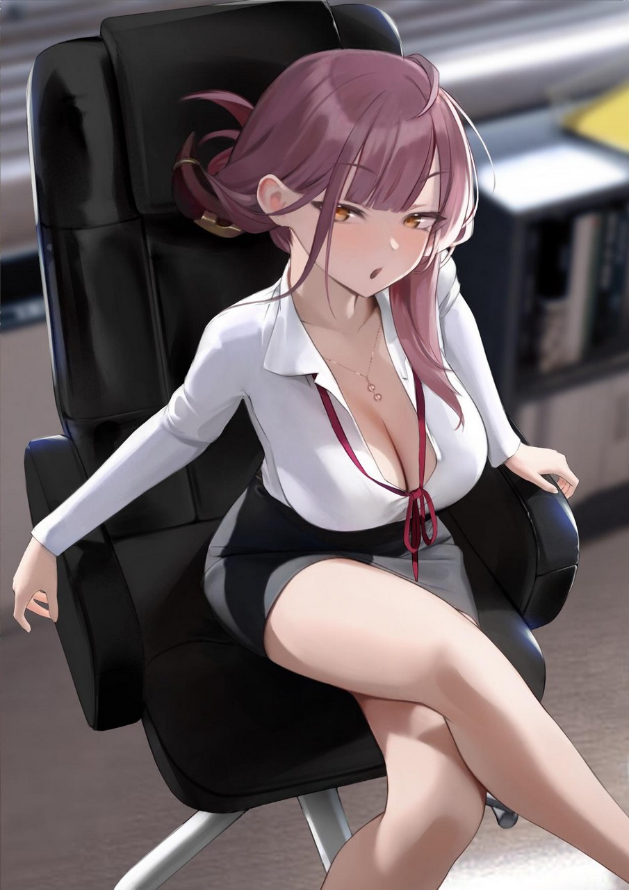 Office Lady Aru Blue Archive Thighdeolog