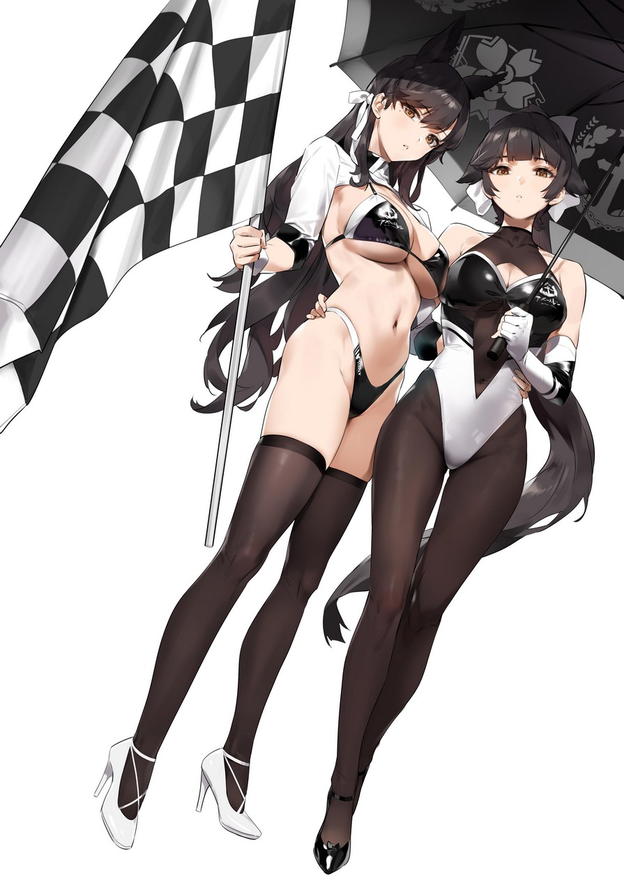 Race Queens Atago And Takao Azur Lane Thighdeolog