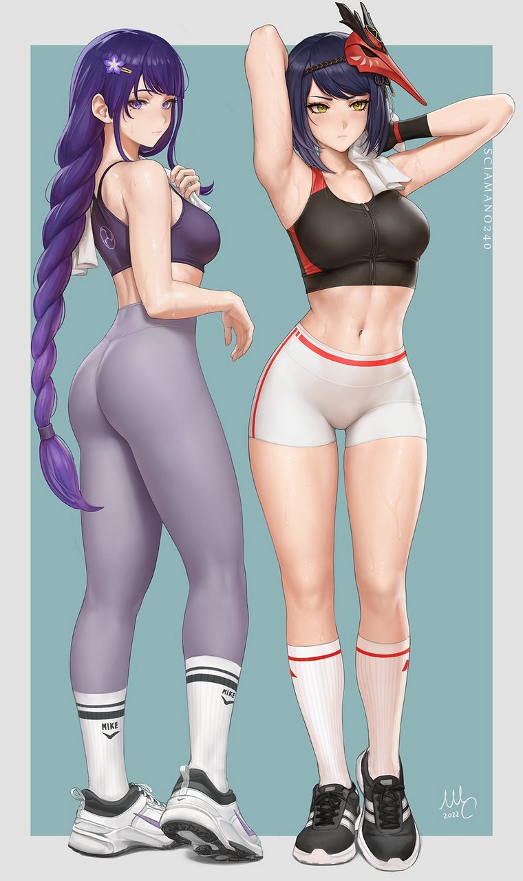 Raiden And Sara Ready For A Workout Sciamano240 Thighdeolog
