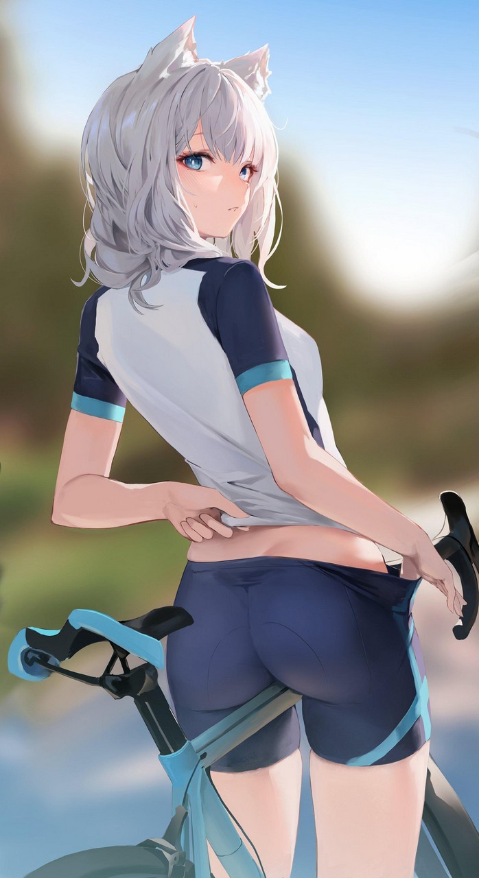 Shiroko On A Bike Blue Archive Thighdeolog