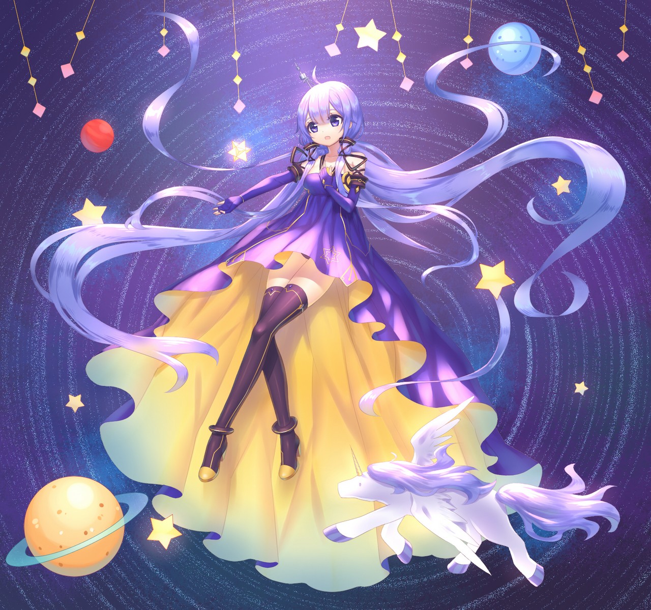 Stardust Vocaloid Unicorn Azur Lane By Chi Ye
