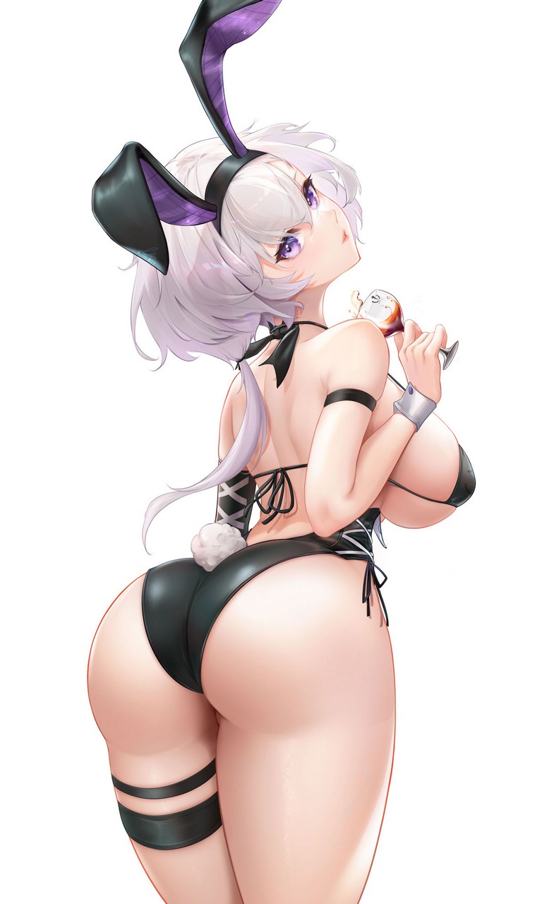 This Bunny Outfit Fits Her Well Reno Azur Lane Thighdeolog